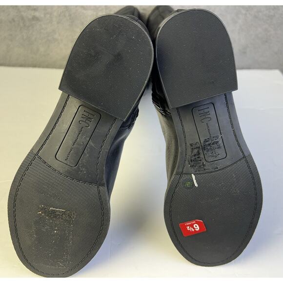 INC International Concepts Fawne Leather Riding Boots Black Size 6.5 Knee High - Picture 5 of 6